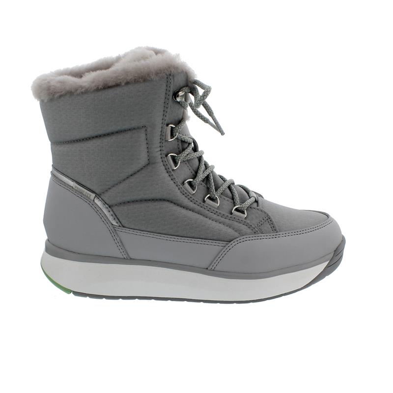 Pre-owned Joya Tiffany Stx White/grey Stiefel, Sympatex, Textile/ Microfiber/fur, Senso-so In Grau