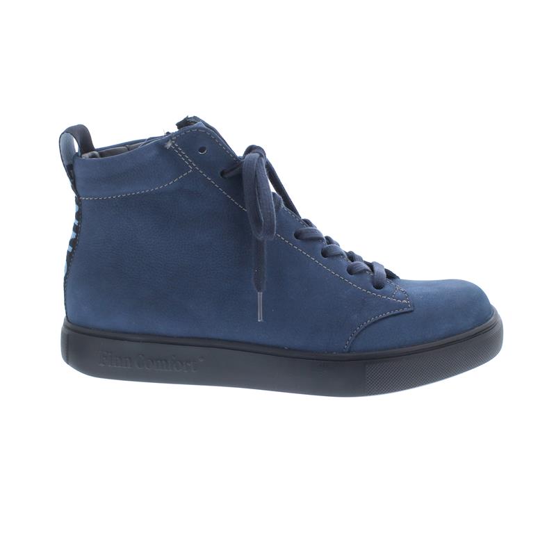 Pre-owned Finn Comfort Pisco - Bootie, Nubukvienna, Horizon (blau), Trend Line, Schnürung