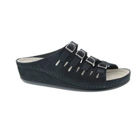 Berkemann Hassel, Pantolette, Nubuk blau, 0737-320