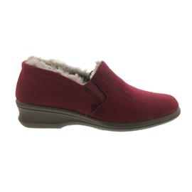 Rohde Farun, Microvelour, Lammfellfutter, Hausschuh, Bordeaux, Weite F 1/2 2516-42