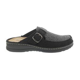Rohde Herren Clog Softfilz, Wechselfußbett, Weite G1/2, schwarz 6681-90