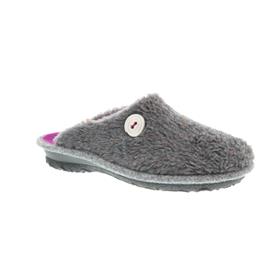 Rohde Indoor Da. Pantolette aus Plüsch, Farbe Lava 2268-82