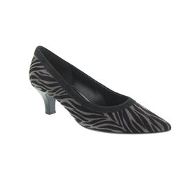 Gabor Pumps, Zebra Flock / Samtch., anthrazit / schwarz 31.252-79