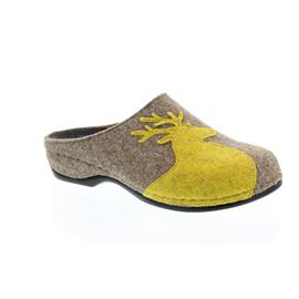 Berkemann Lorrie, beige / Hirsch, Filz, Hausschuh 1034-781