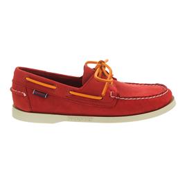 Sebago Docksides, Red Nubuck B720337 Men