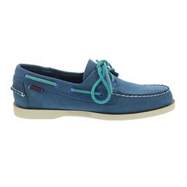 Sebago Docksides, Blue Nubuck B720338 Men