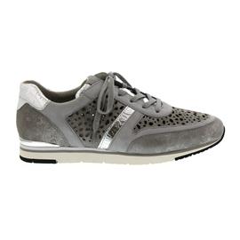 Gabor Sneaker, Caruso/Samt/Crack, grau/stone/argento 64.324.69 Best Fitting
