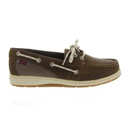 Sebago Maleah Two Eye, Dark Brown Leather B633268 Women