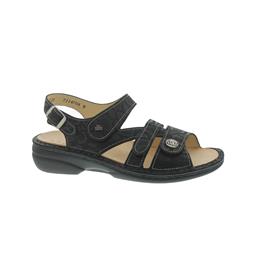 Finn Comfort Gomera, Sandale, Wipeg (Nubukled. bedruckt), schwarz, 2562-554099
