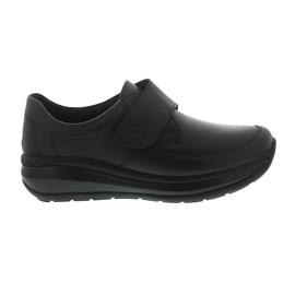 Joya Relax Black, Klettverschluss, Glattleder/Synthetik (Stretch), Senso-Sohle 697cas