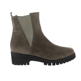 Donna Carolina Stiefelette, Oregon Taupe (Veloursleder), Stretcheinsatz und Reißverschluss 34.699.02