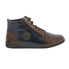 Galizio Torresi Bootie, Indio Sudan - Foulard Blu (Glattleder), Futter echt Lammfell, Wechselfußbett