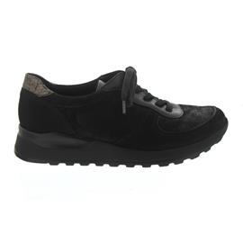 Waldläufer Hiroko-Soft, Sneaker, Nubukleder / Stretch kombi., schwarz, Weite H H64001-412-771
