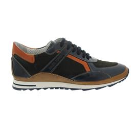 Galizio Torresi Sneaker, Glattleder/Nubuk/, Blue/Marrone, Wechselfußbett 413164A