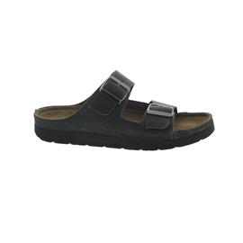 Berkemann Adam, grau, Fettleder, Herrenpantolette, Weite G-J 1950-619