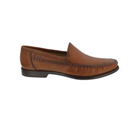 Galizio Torresi Mokassin, Ledersohle mit Gummiintarsie, Bufalo Friend (Glattleder), cognac 111380F