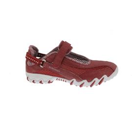 Allrounder Niro, Klettverschluss, Jeanstyle 48/Open Mesh 12, Rosso / Cool Grey N819