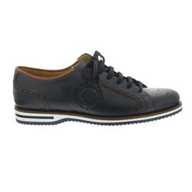 Galizio Torresi Halbschuh, Glattleder, Vegas Blu-Blu Cuoio, 317080