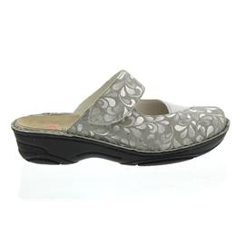 Berkemann Heliane, grau-silber Velour/silber Stretch, Clog Weite G-I 3457-636