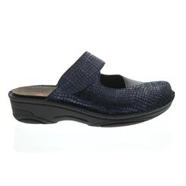 Berkemann Heliane, blau metallic Leder / blau Stretch, Clog, Weite G-I 3457-382