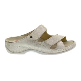 Berkemann Janna, gold Schla. Leder / beige Stretch, Pantolette, Weite E-H 1027-605