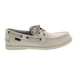 Sebago Litesides Two Eye, Full Grain Leather Tumbled, White 7000070-911 Man