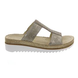Gabor Pantolette, Caruso Met./Samt visone, 20mm Keil, Best-Fitting Weite F 83.720.62