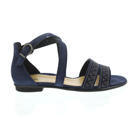 Gabor Sandalette, Samtchevreau, blue, 8mm Absatz, Best-Fitting, Weite F 81.601.16