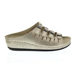 Berkemann Hassel, gold (beige), Nubukled. bedruckt, Weite E-H 0737-622