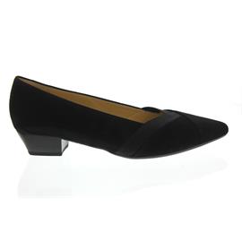 Gabor Pumps, Samtchevreau, schwarz, Weite F, 30mm Abs. 95.135.17