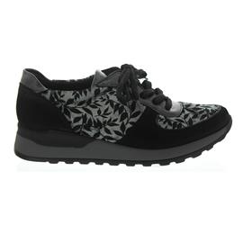 Waldläufer Hiroko-Soft, Sneaker, Nubuk/Lack/Stretch kombi., schwarz/carbon, Weite H H64001-313-991