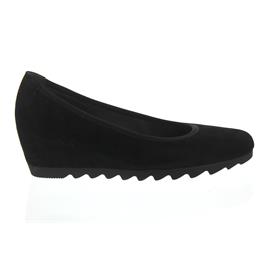Gabor Keilpumps, Samtchevreau, schwarz, Sacchetto, Keil 30mm, Weite F 95.320.17