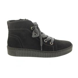 Gabor Bootie, Dreamvelour (Melange), pepper (anthrazit), leichtes Warmf., Wechselfußbett 93.735.19