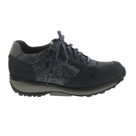 Xsensible Jersey Sneaker, Stretch-Leather, Navy Secret, Vario-Fussbett, Weite GX 30042.2.261