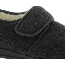 Pantoffel Hausschuhe Klett Filz blau Weite G-H Gr 41 39 42 neu