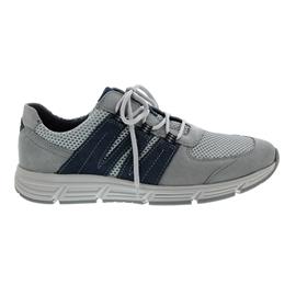 Waldläufer Haslo, Nubuk / Mesh, stein / grau /blau, Weite H 323004-408-480