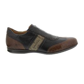 Galizio Torresi Slipper, Bufalo FR. Tabacco Nero, Glattleder, Wechselfußbett 314564