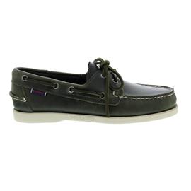 Sebago Docksides, Full-Grain Leather, Waxed, Green Military Men 70000G0-909