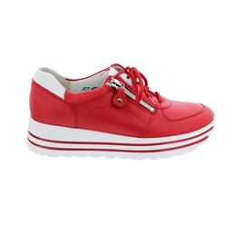 Waldläufer H-Lana, Sneaker, Hirschleder (Glattleder), rot / weiss, Weite H 758001-299-939