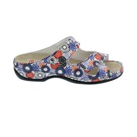 Berkemann Janna, tropical, Leder/ Print/ Stretch, Pantolette Weite E-H 1027-038