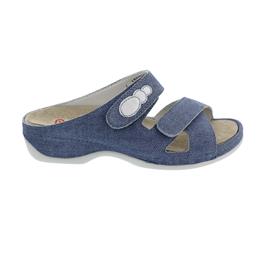 Berkemann Felia, jeansblau, Leder, Pantolette Weite E-H 1023-346