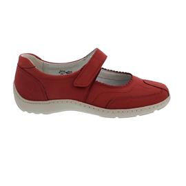 Waldläufer Henni, Halbschuh, Klett, Denver (Nubuk), rot, Pro-Aktiv Fussbett, Weite H 496302-191-023