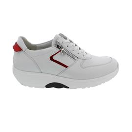 Waldläufer H-Sonja, Dynamic-Sohle, Sneaker, Glattleder, weiss / rot, Weite H 999004-300-762