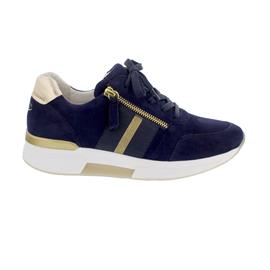 Rollingsoft Sneaker, Samtch. / Perlato, bluett/ champg (tap), Schnürung/ Reißv., Wechself. 46.928.46