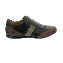 Galizio Torresi Slipper, Bufalo (Glattleder), Tabacco-Nero, Wechselfußbett 314564
