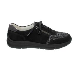 Waldläufer H-Leonie Sneaker, Denver Florette Taipei, schwarz carbon, Weite H 796002-303-991
