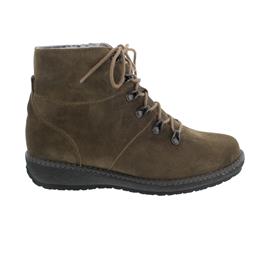 Waldläufer Hoja Bootie, Order (Veloursleder), kitt (braun), echt Lammfell, Weite H 533925-195-156