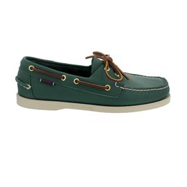 Sebago Docksides, Tumbled Leather, Green Forest / Brown, Men 771111W-A54