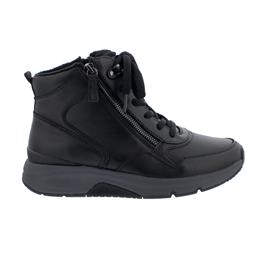 Rollingsoft Schnürstiefelette, Foulardcalf, schwarz (Flausch), Schnürung u. Reißv., Wechselfußbett 96.888.57
