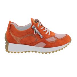 Waldläufer H-PINKY Sneaker, Velour FoGli Dolm., orange copper apricot, Weite H 797002-404-087